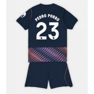 Tottenham Hotspur Pedro Porro #23 Jalkapallovaatteet Lasten Vieraspeliasu 2026-27 Lyhythihainen (+ Lyhyet housut)